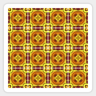 Patchwork Quilt Pattern with Ornate Checks Sticker